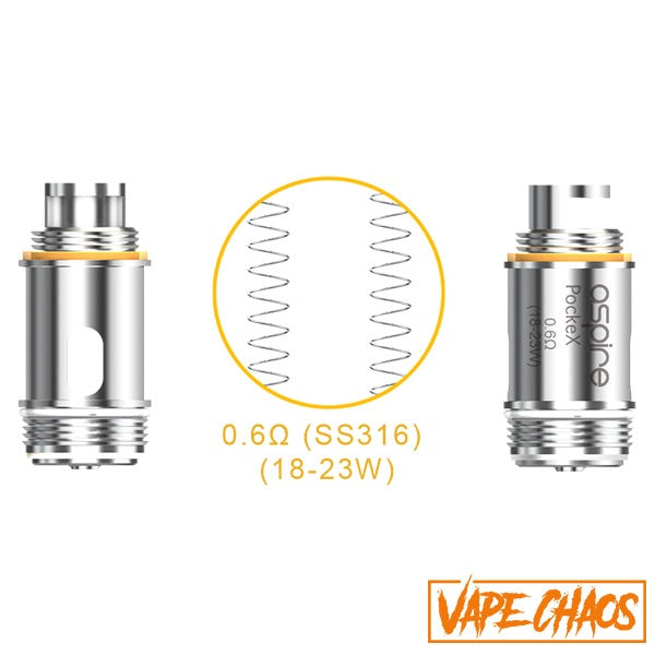 Aspire PockeX Coil (Pack Of 5) / 0.6ohm