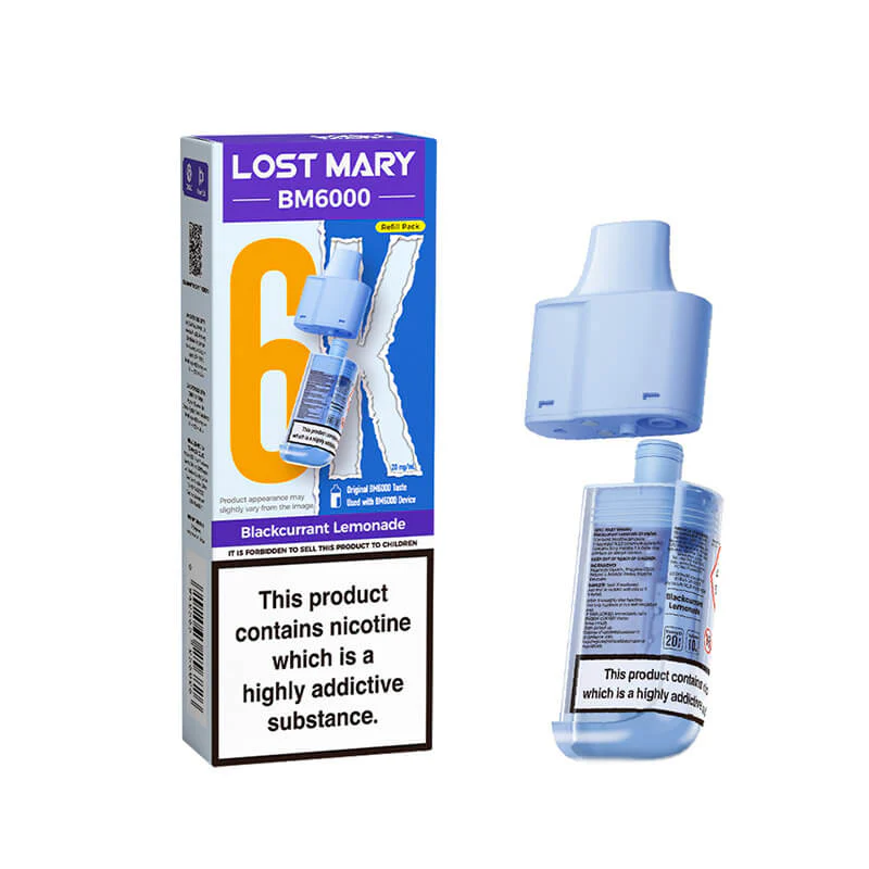Lost Mary BM6000 Prefilled Replacement Pod 20mg / 20mg / Blackberry Ice
