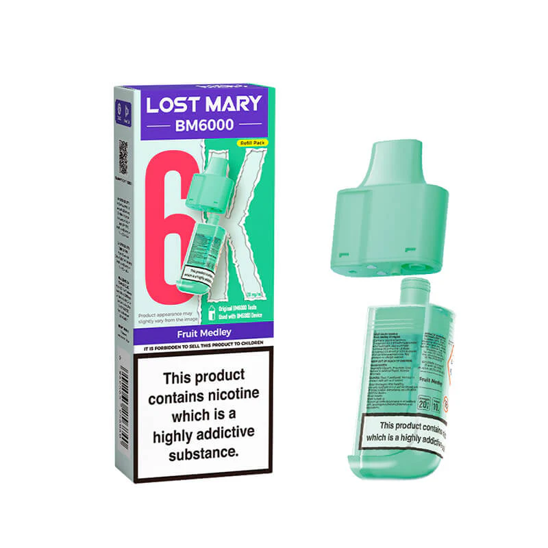 Lost Mary BM6000 Prefilled Replacement Pod 20mg / 20mg / Blackberry Ice