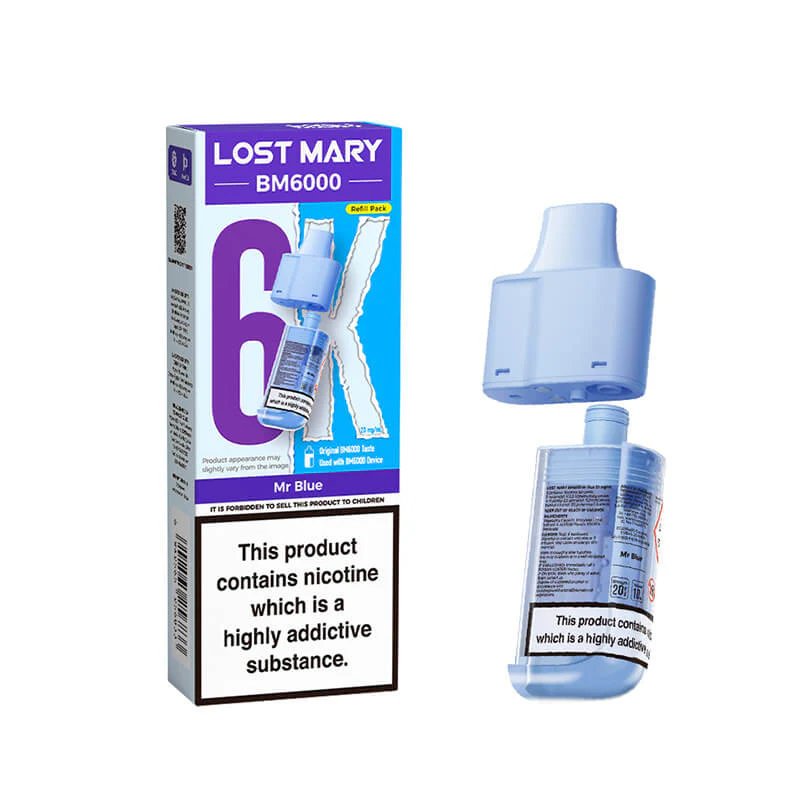 Lost Mary BM6000 Prefilled Replacement Pod 20mg / 20mg / Blackberry Ice