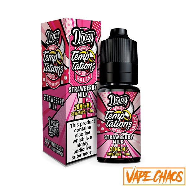 Doozy Temptations Nic Salt 10ml / Strawberry Milk / 10mg