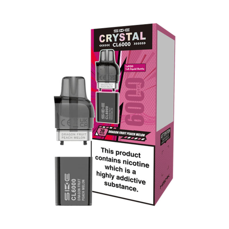 SKE Crystal CL6000 Pre-Filled Replacement Pods / Blue Razz Lemonade