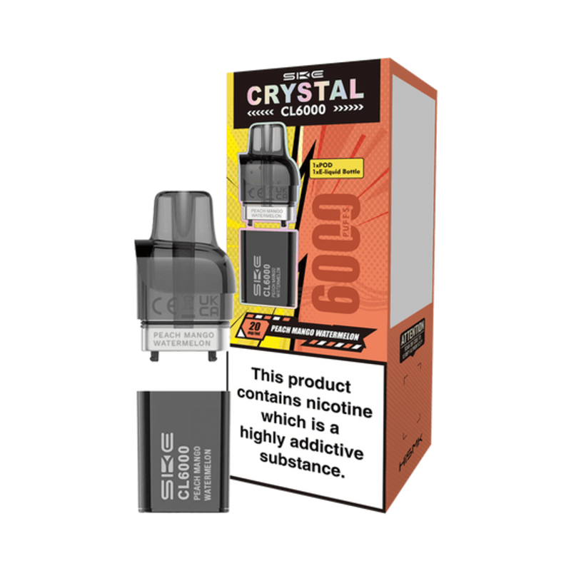SKE Crystal CL6000 Pre-Filled Replacement Pods / Blue Razz Lemonade